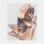 Couverture Polaire Chat Chien Allemand Chat Fleece Blanket Loisir Cud (Devant)