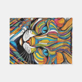 Couverture Polaire Chat Coloré (Devant (Horizontal))