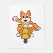 Couverture Polaire Chat comme Biker avec Scooter.PNG (Devant)