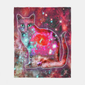 Couverture Polaire Chat cosmique Alpha (Devant)