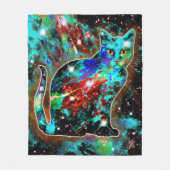 Couverture Polaire Chat cosmique Lambda (Devant)