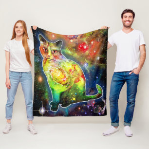 Couverture Polaire Chat cosmique Omicron