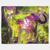 Couverture Polaire Chat cosmique Sigma (Devant (Horizontal))