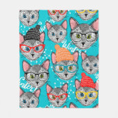 Couverture Polaire Chat dans le casquette (Devant)