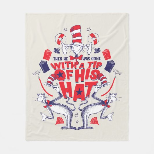 Couverture Polaire Chat dans le Casquette| Il était parti avec un pou (Devant)