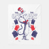 Couverture Polaire Chat dans le Casquette | Lecture de livres (Devant)