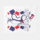 Couverture Polaire Chat dans le Casquette | Lecture de livres (Devant (Horizontal))