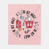 Couverture Polaire Chat dans le Casquette | Regarde-Moi ! Regarde-Moi (Devant)