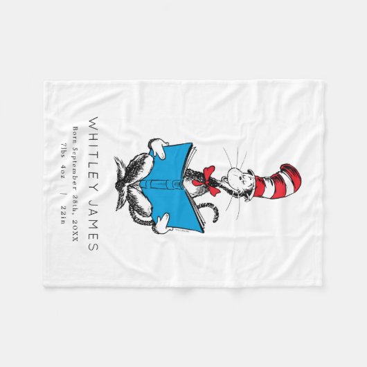 Couverture Polaire Chat dans les statistiques de naissance du bébé Ca (Devant (Horizontal))