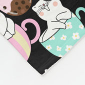 Couverture Polaire Chat dans une tasse Design motif 01 w (Coin)