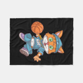 Couverture Polaire Chat de basket (Devant (Horizontal))