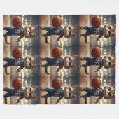 Couverture Polaire Chat de basket-ball, (Devant (Horizontal))