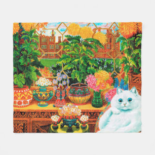 Couverture Polaire Chat de botaniste, Louis Wain