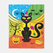 Couverture Polaire Chat de brise effrayant (Devant)