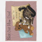 Couverture Polaire Chat de la Fête des Mères (Devant)