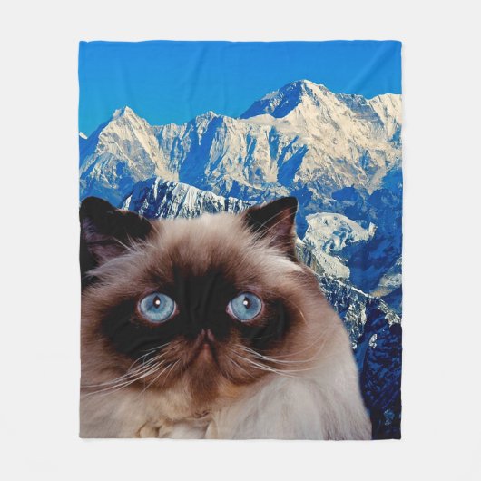 Couverture Polaire Chat de l'Himalaya (Devant)