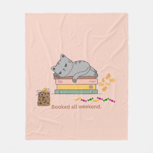 Couverture Polaire Chat de livre (Devant)