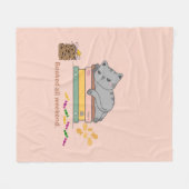 Couverture Polaire Chat de livre (Devant (Horizontal))