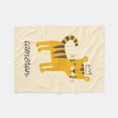 Couverture Polaire Chat de tigre sauvage (Devant (Horizontal))