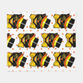 Couverture Polaire Chat d'Halloween vintage en haut (Devant (Horizontal))