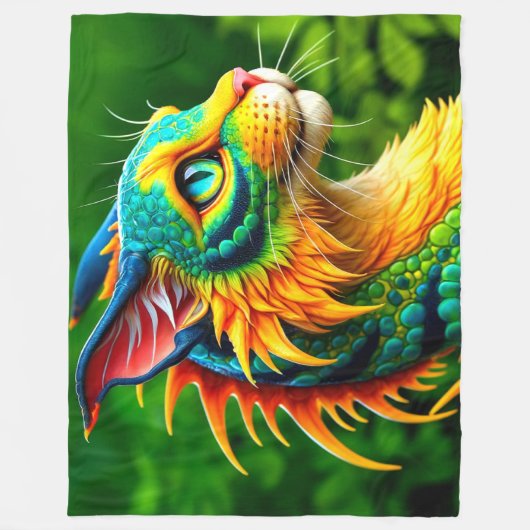 Couverture Polaire Chat Dinosaur (Devant)