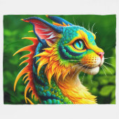 Couverture Polaire Chat Dinosaur (Devant (Horizontal))