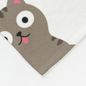Couverture Polaire Chat drôle (Coin)