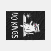 Couverture Polaire Chat Drôle Pas Roi Hommes et Femmes (Devant (Horizontal))