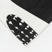 Couverture Polaire Chat égyptien - Motif noir et blanc (Coin)