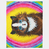 Couverture Polaire Chat en arc-en-ciel, Louis Wain (Devant)