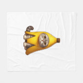 Couverture Polaire Chat en costume de banane (Devant (Horizontal))