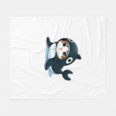 Couverture Polaire Chat en costume Orca (Devant (Horizontal))