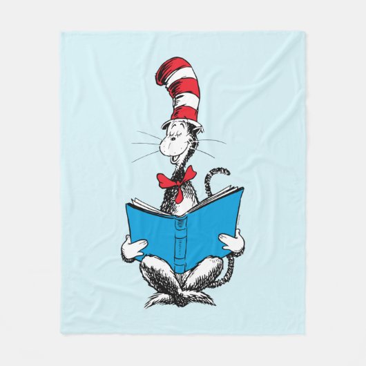 Couverture Polaire Chat en lecture Casquette (Devant)