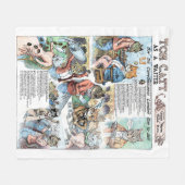 Couverture Polaire Chat en tant que serveur, Louis Wain (Devant (Horizontal))