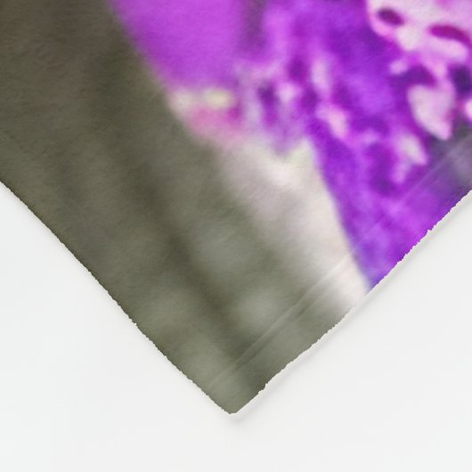 Couverture Polaire chat et fleurs bleu et rouille calico (Coin)