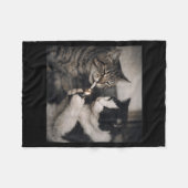 Couverture Polaire Chat Fumeur Kitten Cigarette Mème Drôle Stupide (Devant (Horizontal))