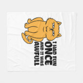 Couverture Polaire Chat Grumpy - Mème Chat Drôle (Devant (Horizontal))