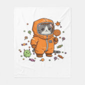 Couverture Polaire Chat Hazmat Chat Halloween Candy Monster Amusants (Devant)