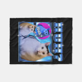 Couverture Polaire Chat hein ? Chat drôle Mème Chat bizarre Bootleg (Devant (Horizontal))