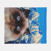 Couverture Polaire Chat himalayen (Devant (Horizontal))