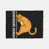 Couverture Polaire Chat humain vers le bas (Devant (Horizontal))
