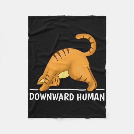 Couverture Polaire Chat humain vers le bas (Devant)