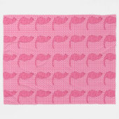 Couverture Polaire Chat japonais - Fuchsia Pink Batik (Devant (Horizontal))