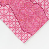 Couverture Polaire Chat japonais - Fuchsia Pink Batik (Coin)