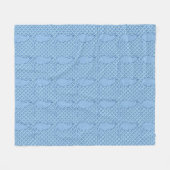 Couverture Polaire Chat japonais - Kimono bleu (Devant (Horizontal))