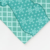 Couverture Polaire Chat japonais - Kimono turquoise (Coin)
