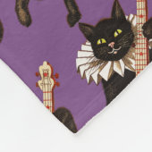 Couverture Polaire Chat jouant du Banjo Thunder_Cove (Coin)