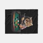 Couverture Polaire Chat Jouer Pool Billard Cool Drôle Chats (Devant (Horizontal))