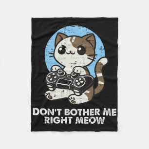 Couverture Polaire Chat Joueur Ne Me Dérange Pas Miaou Mignons Garçon