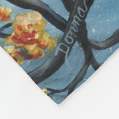 Couverture Polaire Chat lunatique dans la peinture de Pleine lune (Coin)